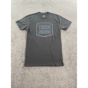 WWE Shirt Men Small Gray Team Tough Enough Graphic Spell Out Authentics Logo